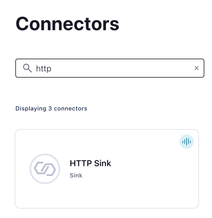 展示如何创建 HTTP Sink 连接器的 Confluent Cloud 界面