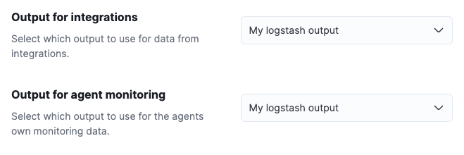 Configurações do agente